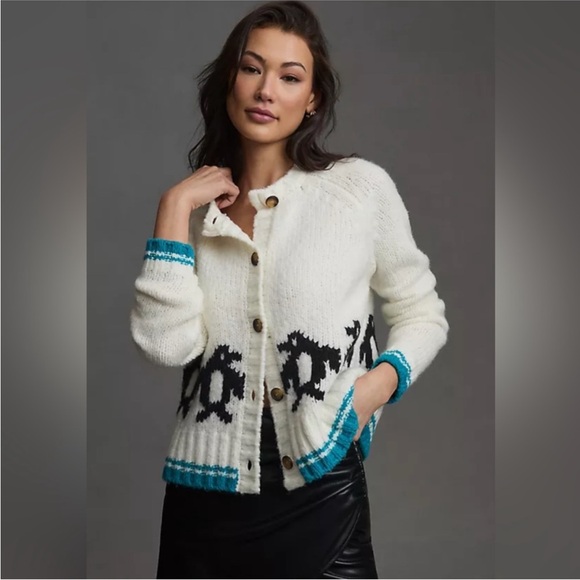 Anthropologie Sweaters - Anthropologie Maeve Penguin Button Front Cardigan Sweater size Small